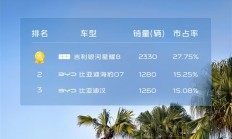 吉利星耀8杀疯了！上险量连续三周力压比亚迪汉、海豹07
