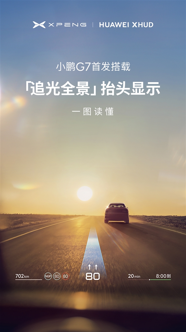 小鹏、华为联手 解决三大痛点!小鹏追光全景抬头显示一图看懂